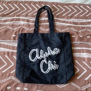 alpha chi omega tote bag